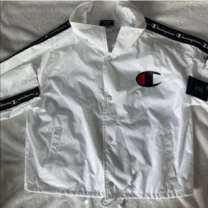 White Champion Windbreaker